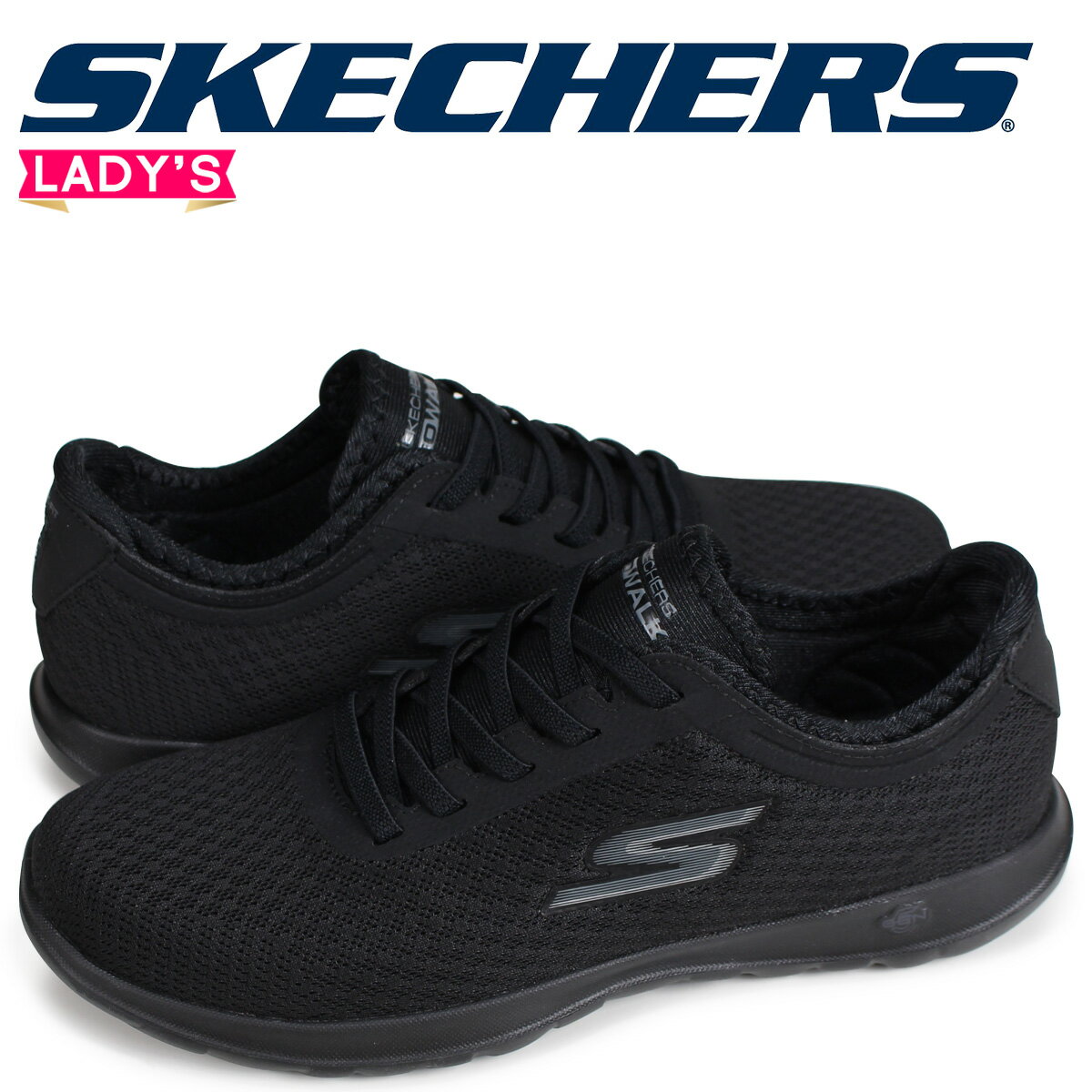 スケッチャーズ SKECHERS スニーカー レディース ゴーウォーク ライト GOWALK LITE IMPULSE 15350 ブラック 黒