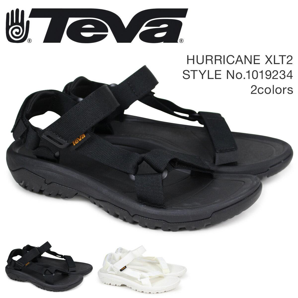 Teva テバ サンダル メンズ ハリケーン XLT2 HURRICANE ブラック ホワイト 1019234 [3/10 再入荷]