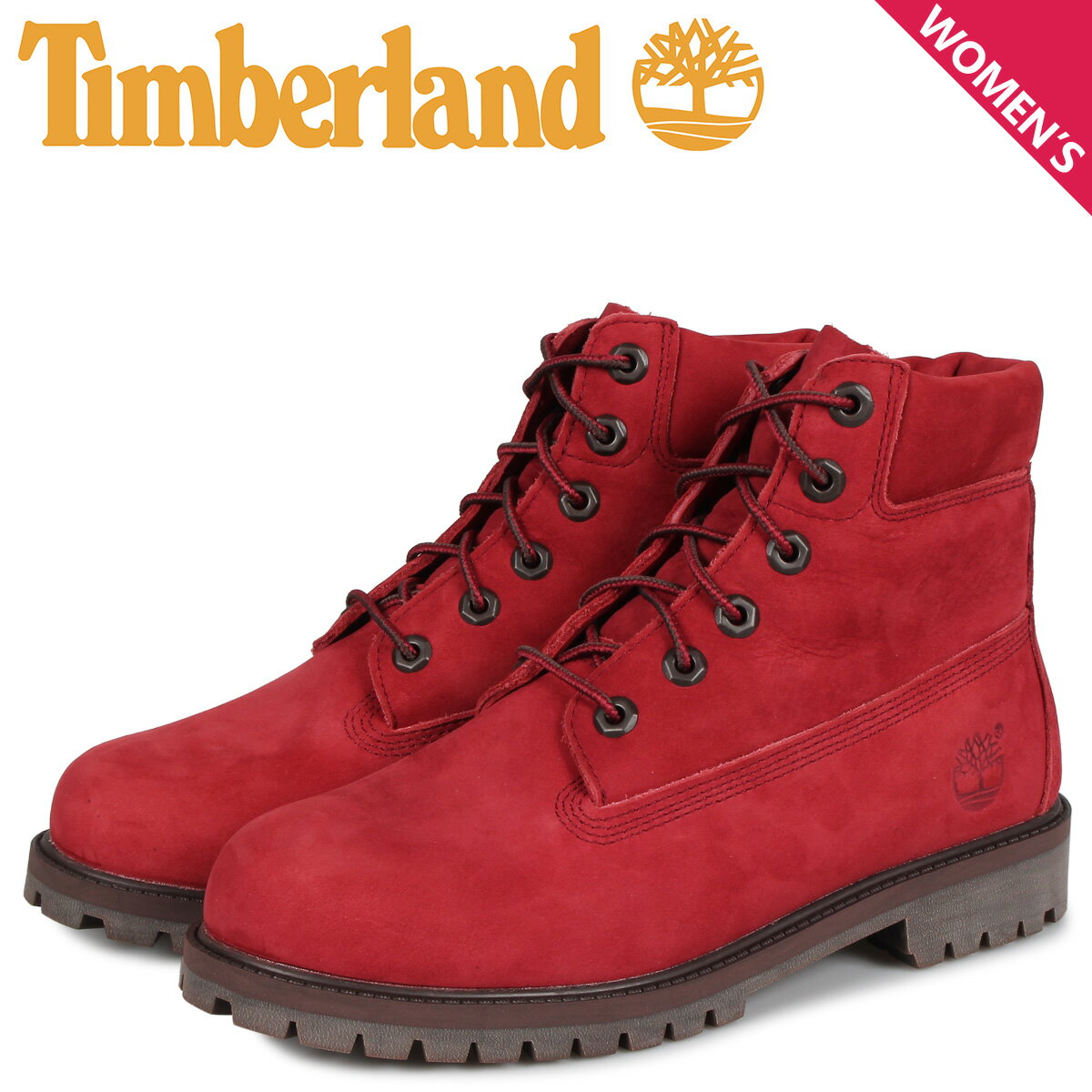 ティンバーランド ティンバーランド Timberland ブーツ レディース 6インチ プレミアム JUNIOR 6INCH PREMIUM WATERPROOF ダーク レッド A2954