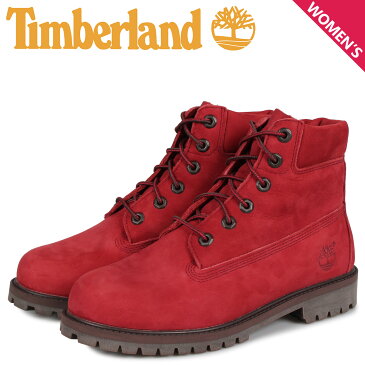 【最大2000円OFFクーポン】 ティンバーランド Timberland ブーツ レディース 6インチ プレミアム JUNIOR 6INCH PREMIUM WATERPROOF ダーク レッド A2954