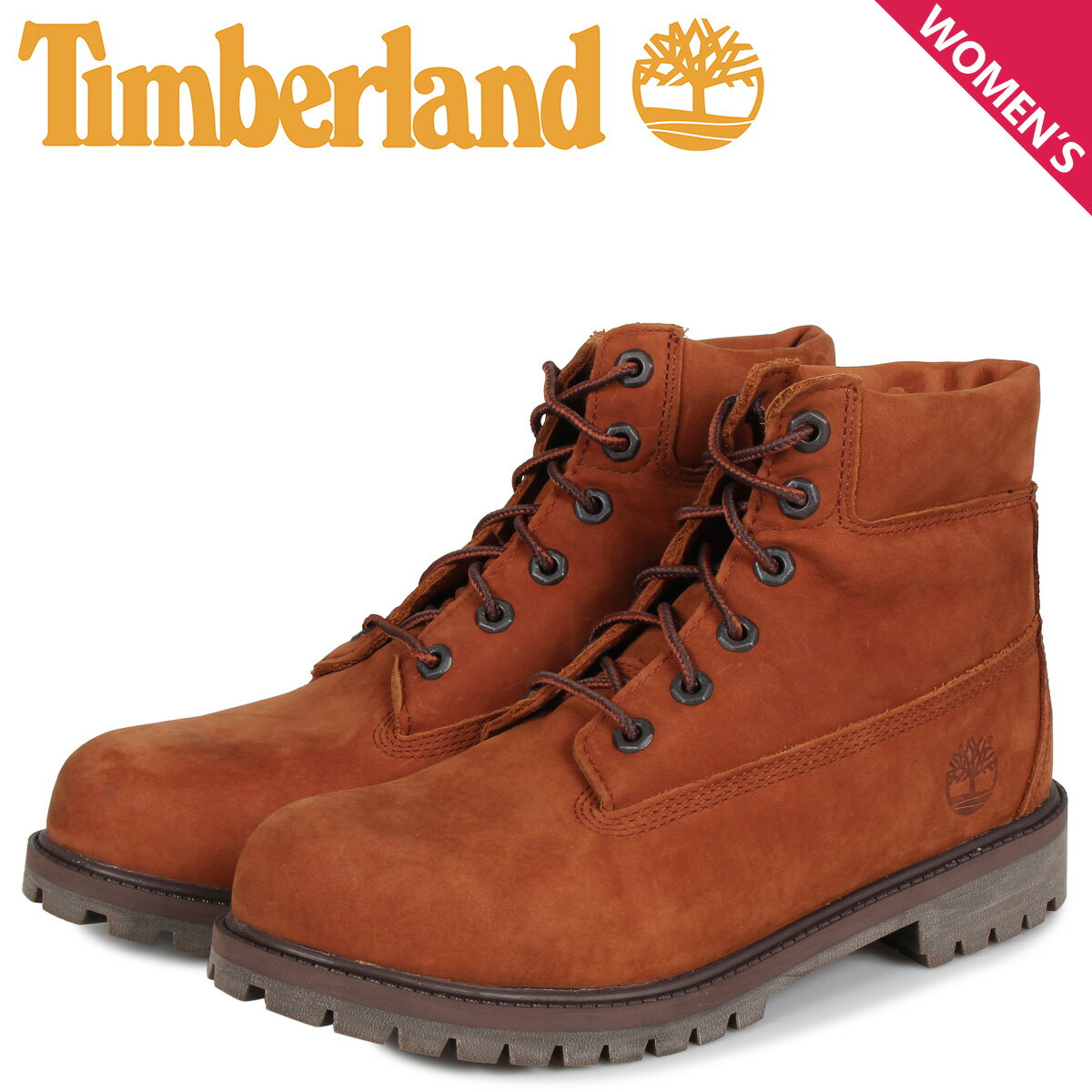 ティンバーランド 【クーポンで最大1000円OFF！5/16 10:59まで】 ティンバーランド Timberland ブーツ レディース 6インチ プレミアム JUNIOR 6INCH PREMIUM WATERPROOF BOOT ブラウン A2BKM