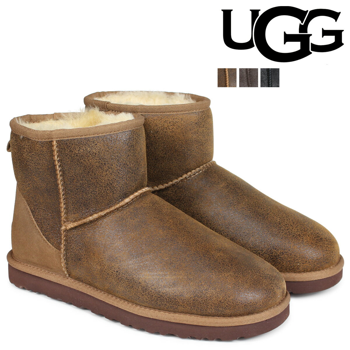 UGG アグ ムートンブーツ メンズ クラシック ミニ MENS CLASSIC MINI BOMBER 1007307 シープスキン