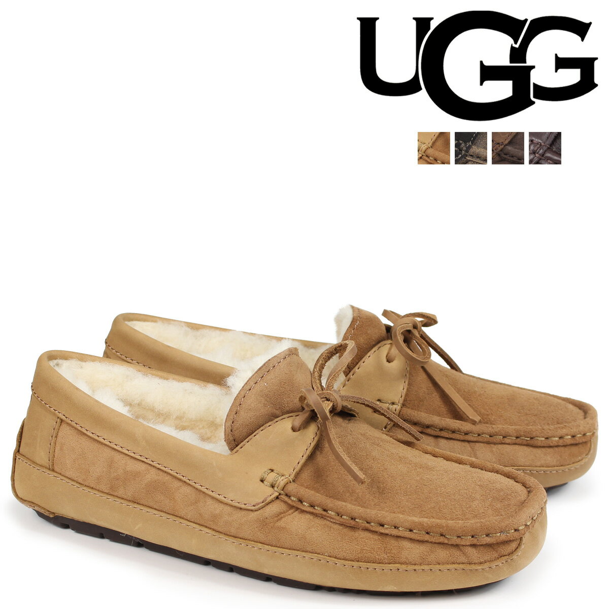 【最大1000円OFFクーポン配布中】 UGG アグ モカシン メンズ スリッポン ムートン シューズ バイロン MENS BYRON 5102 5102A 5161 1001545 シープスキン