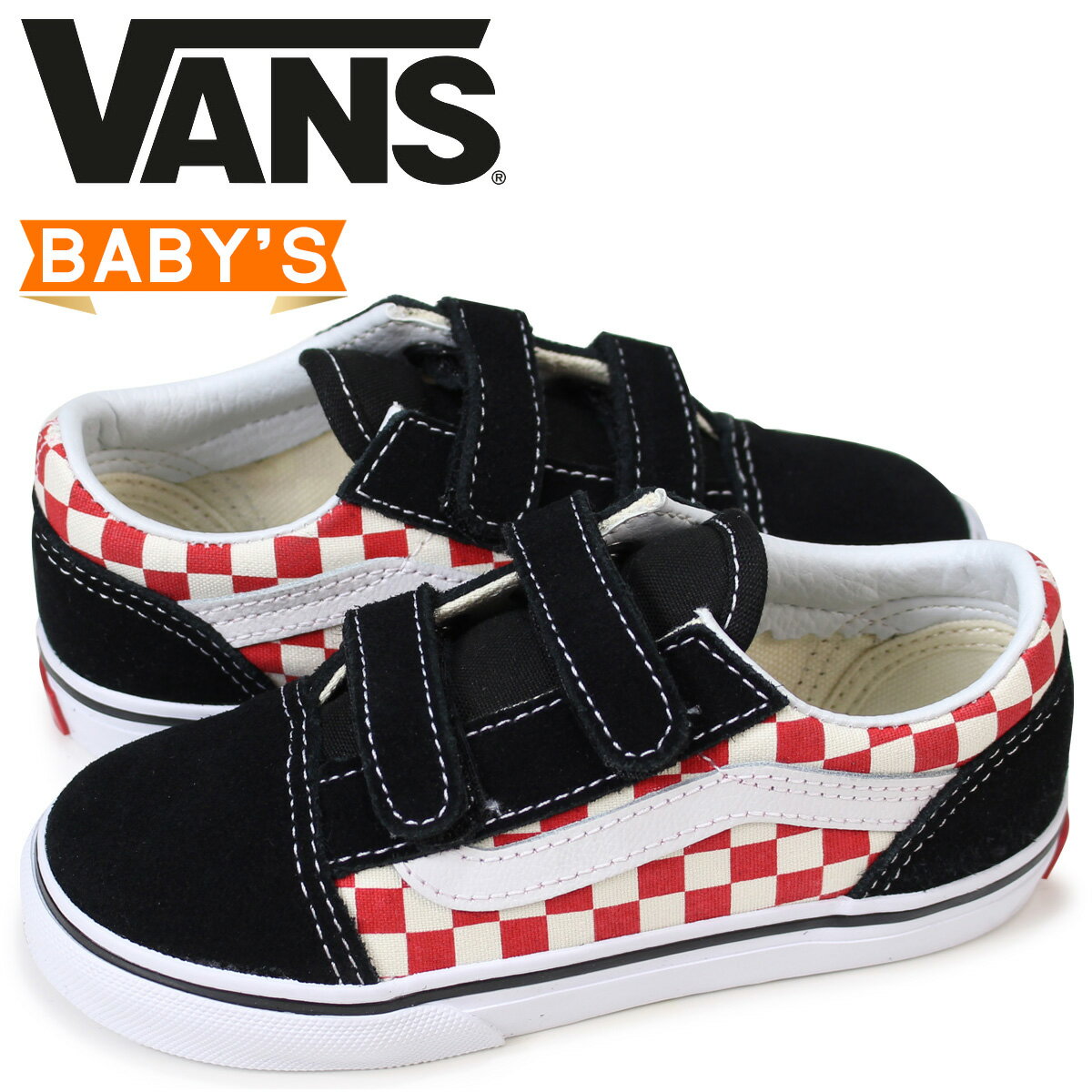 VANS ヴァンズ オールドスクール ベビー スニーカー バンズ OLD SKOOL V VN0A344K35U ブラック