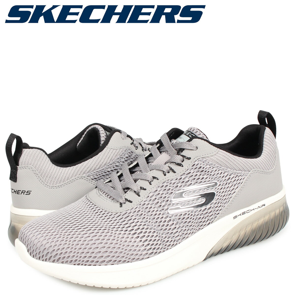 スケッチャーズ SKECHERS スニーカー メンズ スケッチ エア ウルトラ フレックス SKECH AIR ULTRA FLEX グレー 52551