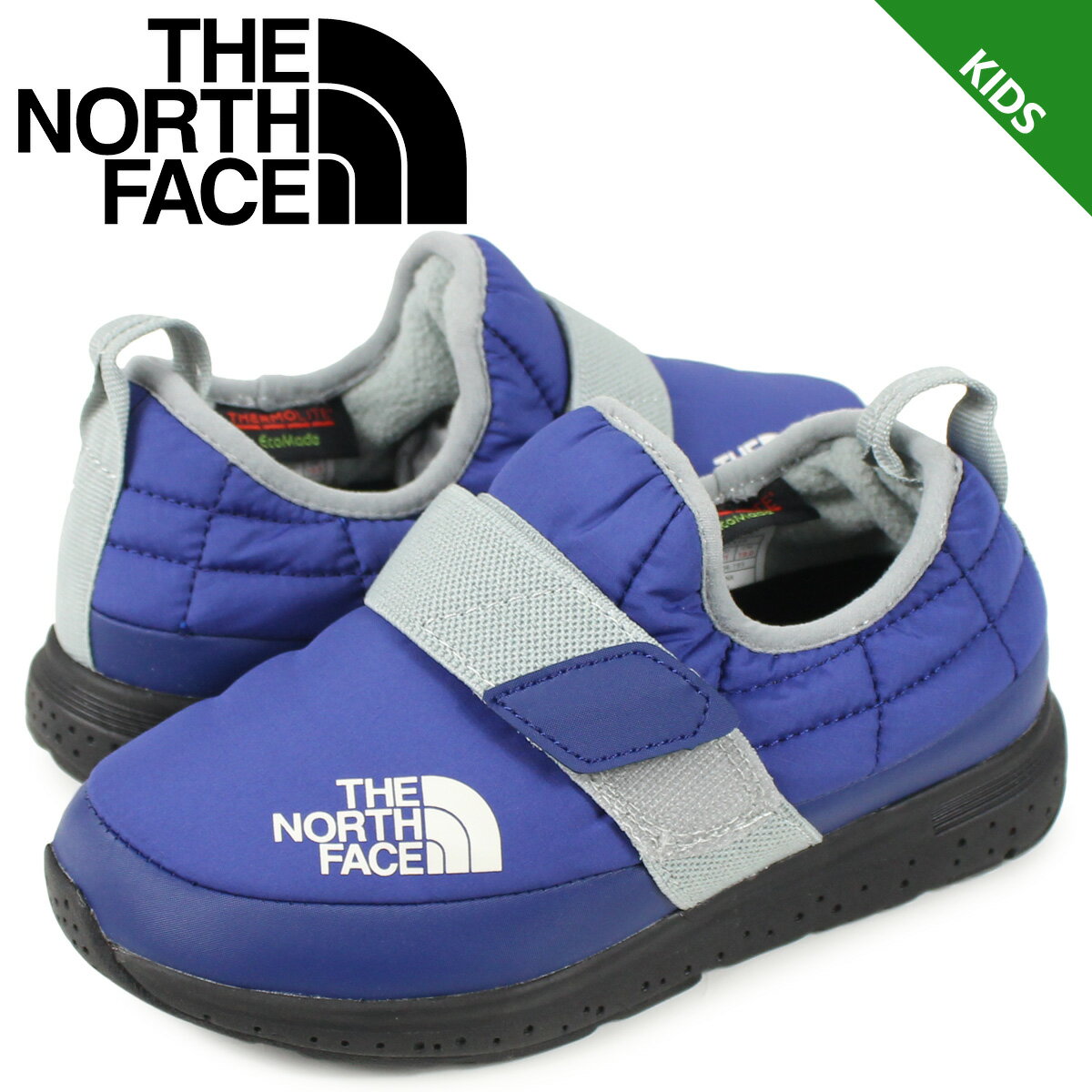 【最大1000円OFFクーポン配布中】 ノースフェイス THE NORTH FACE ヌプシ トランクション ライト モック シューズ スリッポン キッズ K NUPTSE TRACTION LITE MOC ブルー NFJ51982