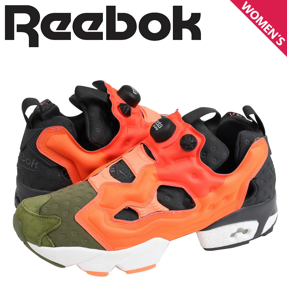 【クーポンで最大1000円OFF！5/16 10:59まで】 リーボック Reebok インスタ ポンプフューリー スニーカー レディース INSTAPUMP FURY ASYM オレンジ V67791