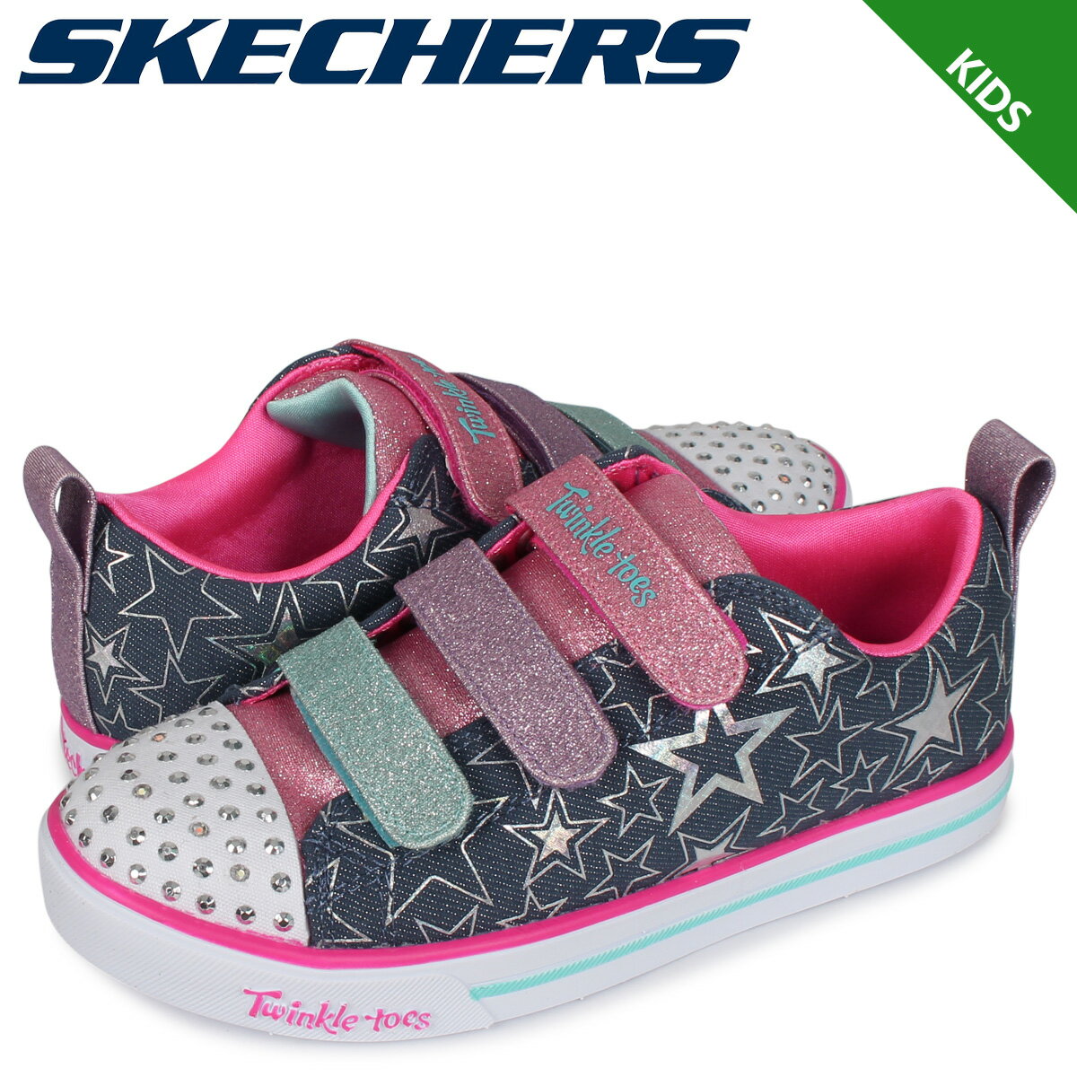 スケッチャーズ SKECHERS スニーカー キッズ レディース トゥインクル トゥズ スパークル ライト TWINKLE TOES SPARKLE LITE マルチカラー 314036L