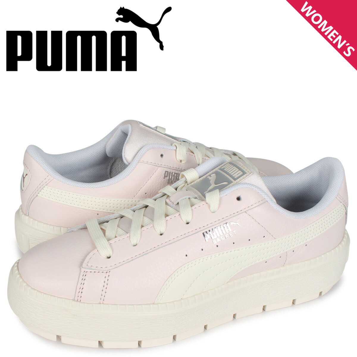 【最大1000円OFFクーポン配布中】 PUMA プーマ バスケット プラットフォーム スニーカー レディース 厚底 BASKET PLATFORM TRACE LITE WNS ピンク 37369602