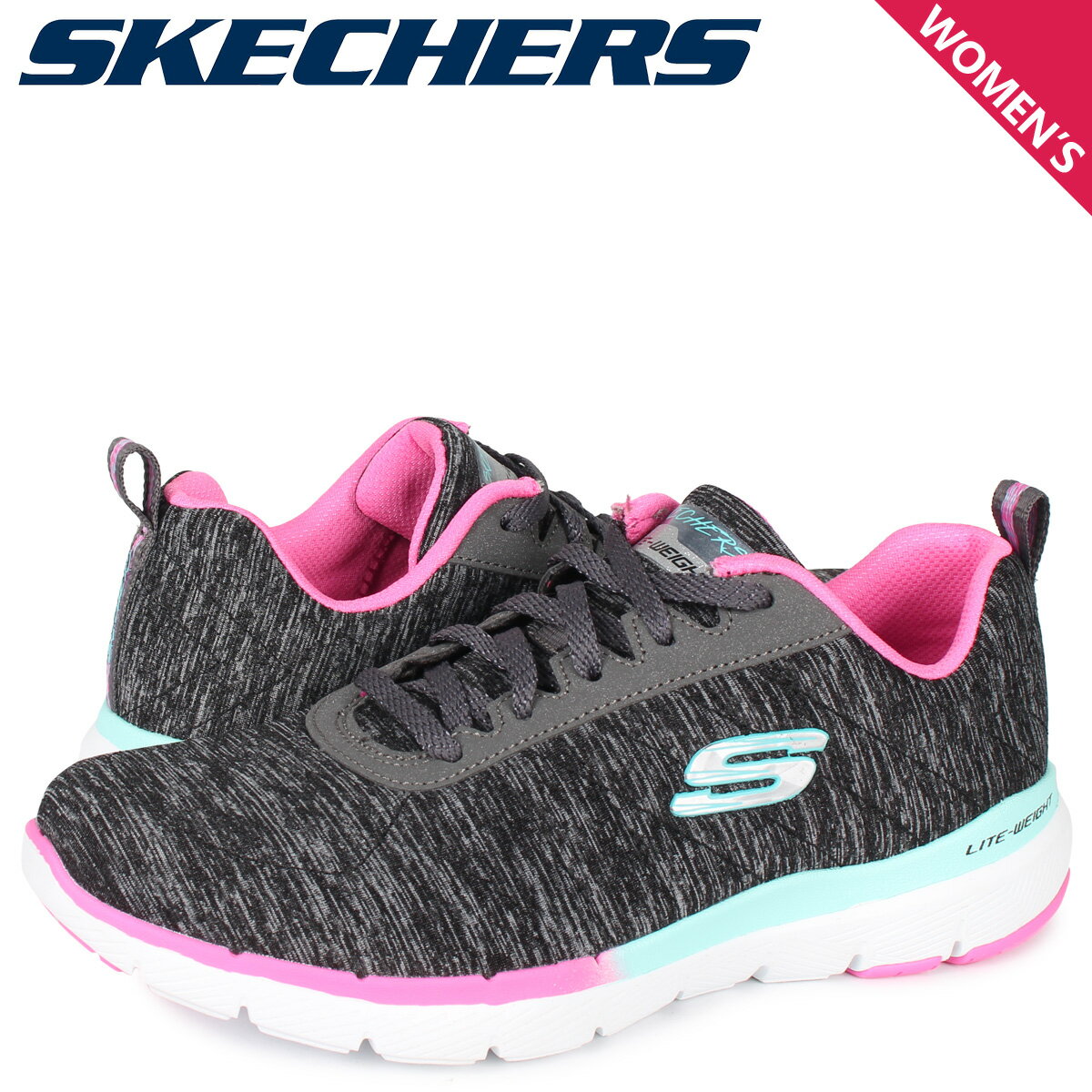 スケッチャーズ SKECHERS スニーカー レディース フレックス アピール FLEX APPEAL 3.0 ブラック 黒 149008-BKMT