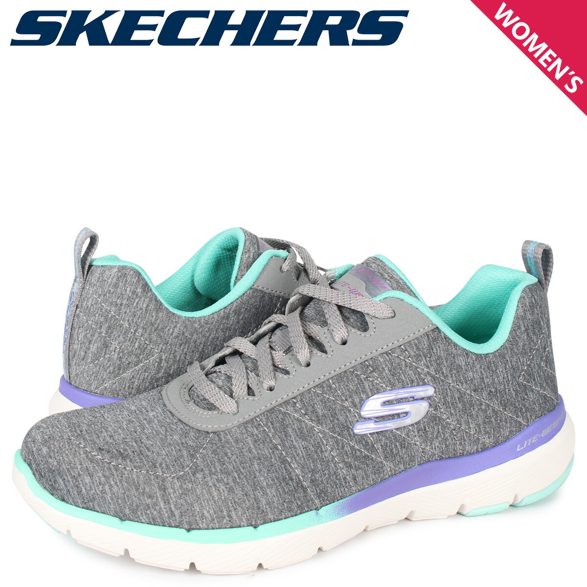 スケッチャーズ SKECHERS スニーカー レディース フレックス アピール FLEX APPEAL 3.0 グレー 149008-GYMT