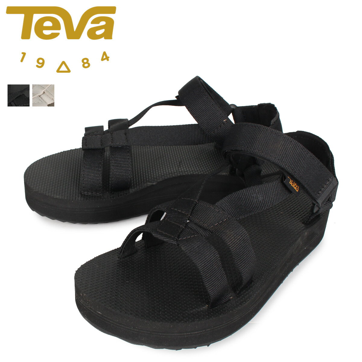 Teva テバ サンダル レディース 厚底 ミッドフォーム アリバカ MIDFORM ARIVACA ブラック ホワイト 黒 白 1106853