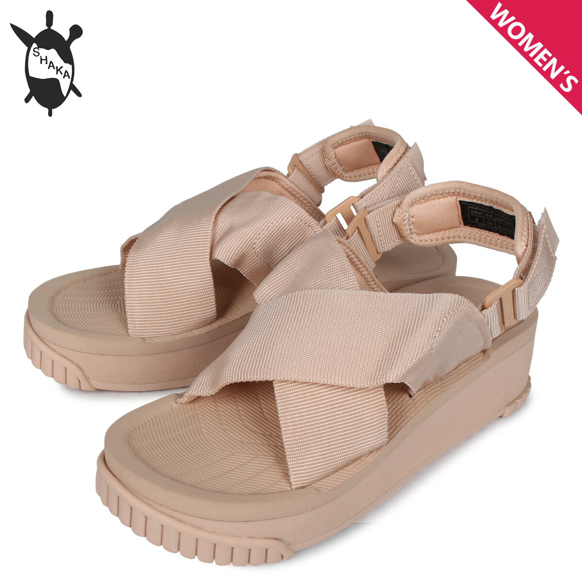 【クーポンで最大1000円OFF！5/7 10:59まで】 SHAKA シャカ サンダル レディース 厚底 フィエスタ FIESTA PLATFORM ベージュ 433109のサムネイル