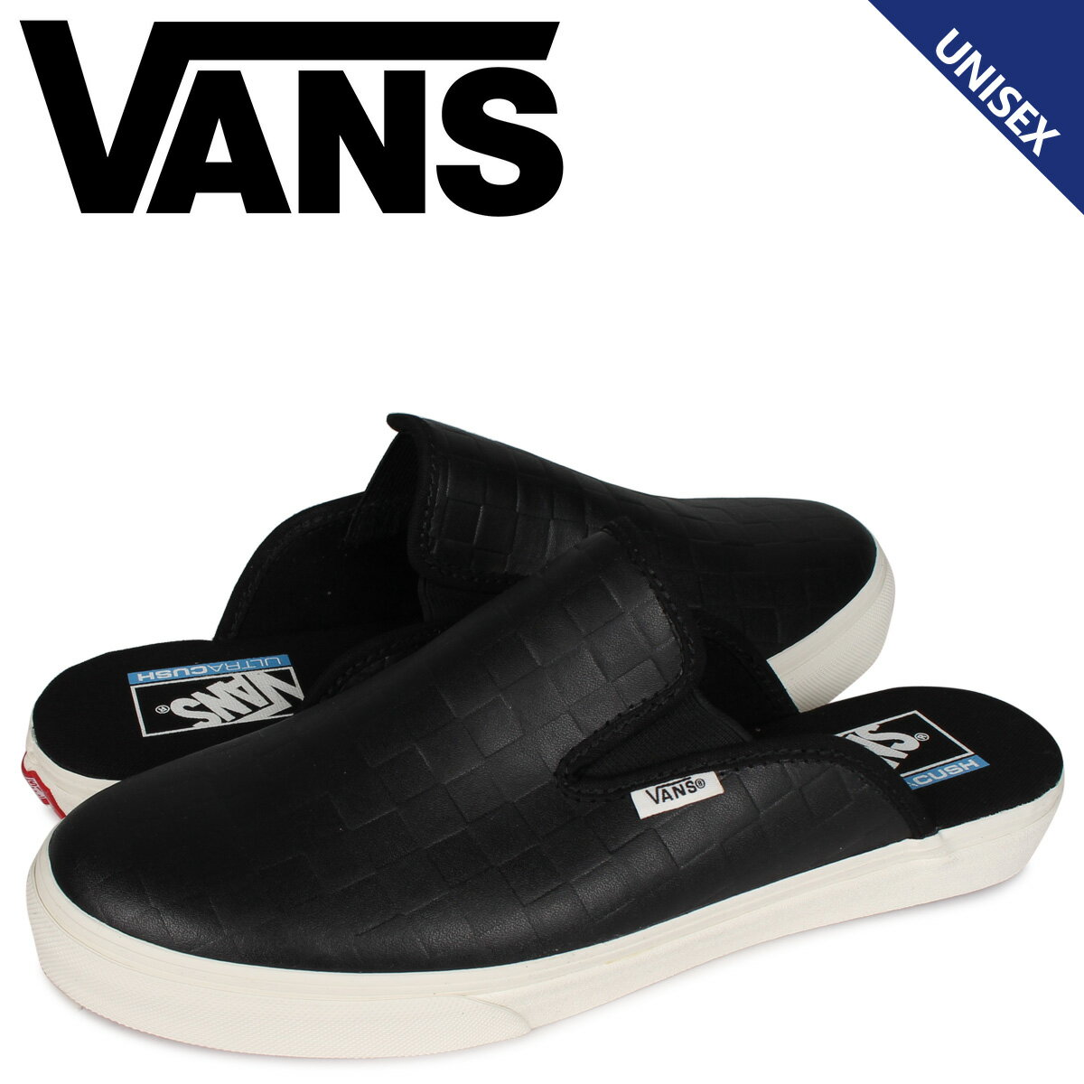 【最大1000円OFFクーポン】 VANS ヴァンズ ミュール SF スリッポン メンズ レディース バンズ レザー MULE SF ブラック 黒 VN0A4U11XB8