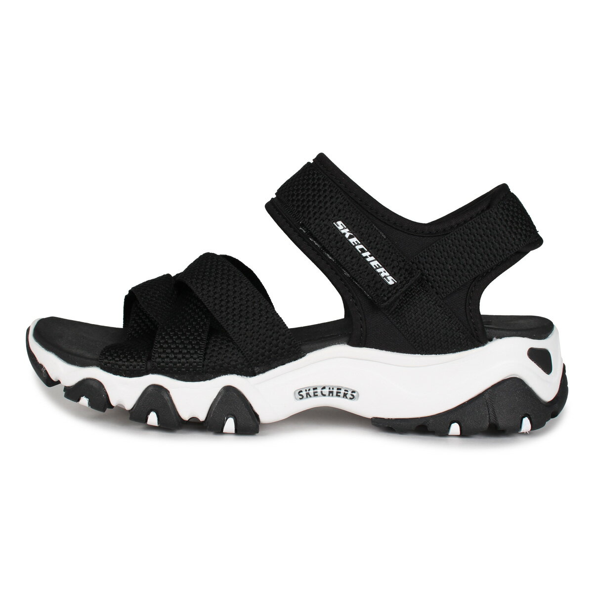 【最大1000円OFFクーポン】 スケッチャーズ SKECHERS サンダル レディース ディライト 2.0 DLITES 2.0 MEGA SUMMER ブラック 黒 32996
