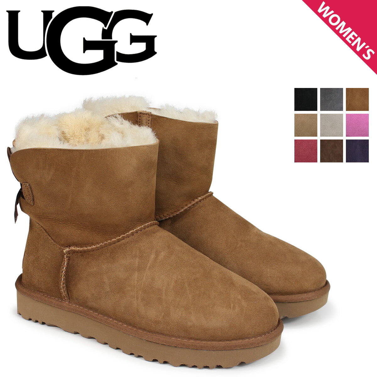 【クーポンで最大1000円OFF！5/16 10:59まで】 UGG アグ ムートンブーツ ミニ ベイリー ボウ 2 MINI BAILEY BOW 1016501 レディース