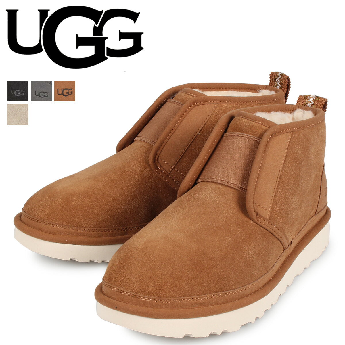 【 最大1000円OFFクーポン 】 UGG アグ ブーツ ショート ムートンブーツ ニューメル フレックス メンズ MENS NEUMEL FLEX ブラック ダーク グレー ブラウン 黒 1106995