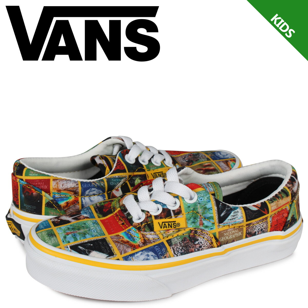 【クリアランスSALE】 VANS ヴァンズ ERA スニーカー キッズ バンズ エラ ナショナルジオグラフィック コラボ マルチ VN0A38H8WJZのサムネイル