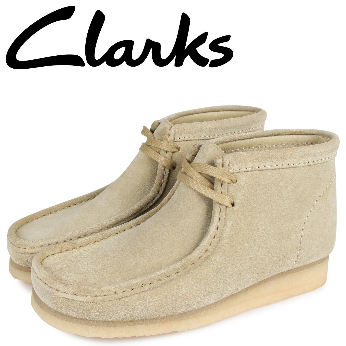  クラークス Clarks ワラビー ブーツ メンズ WALLABEE BOOT ベージュ 26155516