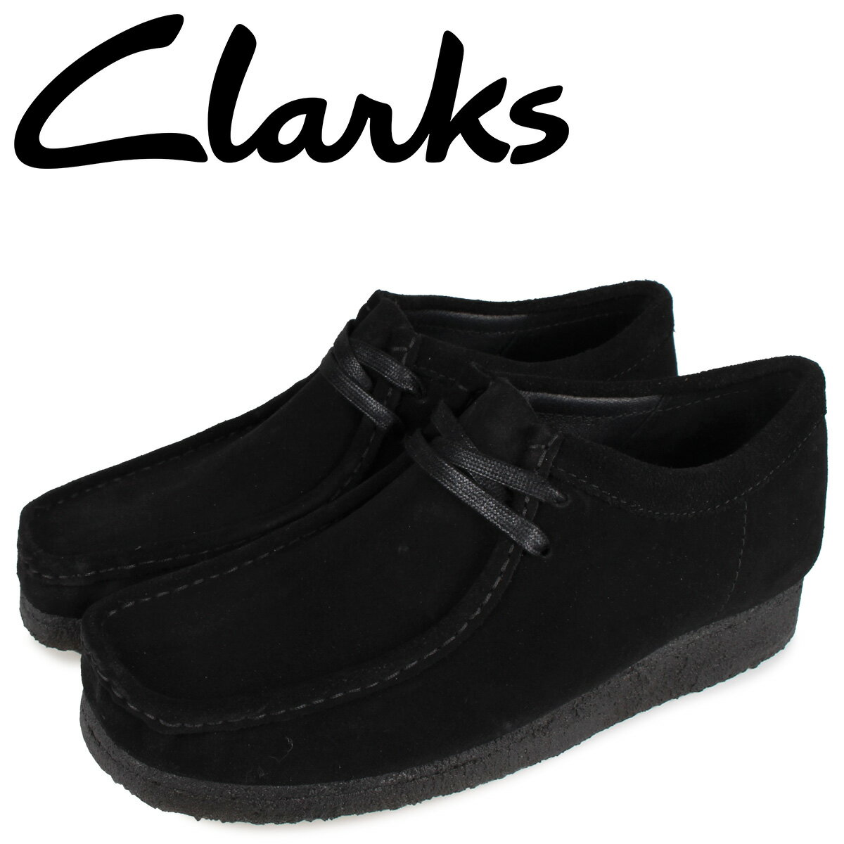 【クーポンで最大1000円OFF！5/16 10:59まで】 クラークス Clarks ワラビー ブーツ メンズ WALLABEE ブラック 黒 26155519