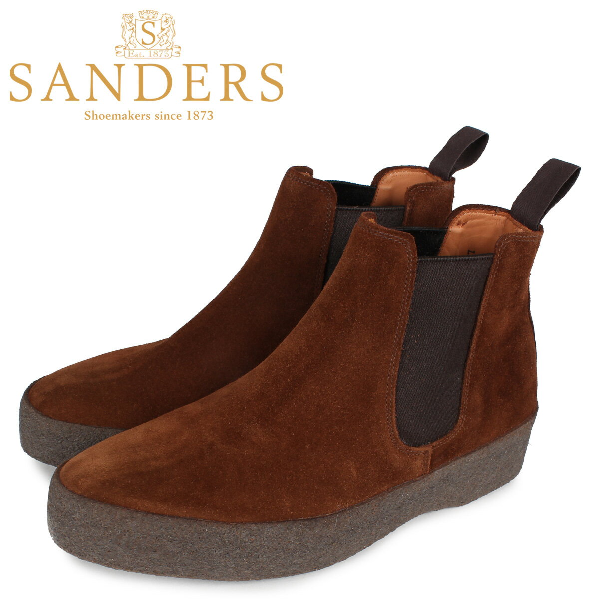 SANDERS サンダース チェルシー サイドゴア ブーツ メンズ ビジネス ADAM CHELSEA BOOT Fワイズ ブラウン 1701PSS