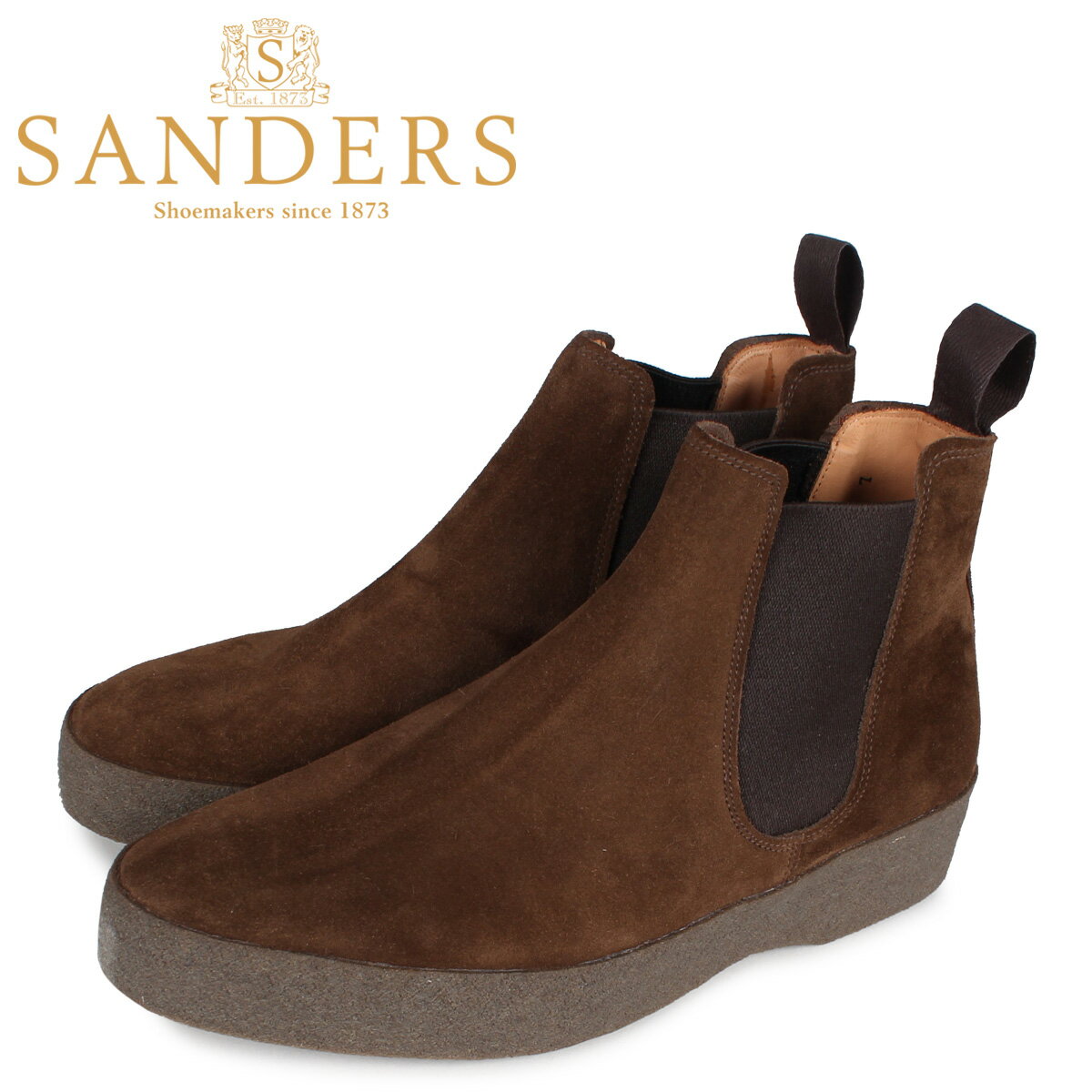 SANDERS サンダース チェルシー サイドゴア ブーツ メンズ ビジネス ADAM CHELSEA BOOT Fワイズ ダーク ブラウン 1701TDS