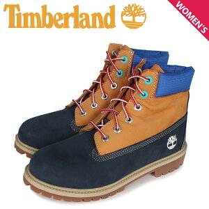 【クーポンで最大1000円OFF！5/7 10:59まで】 ティンバーランド Timberland ブーツ 6インチ プレミアム ウォータープルーフ レディース JUNIOR 6INCH PREMIUM WP BOOT ネイビー A2F3U