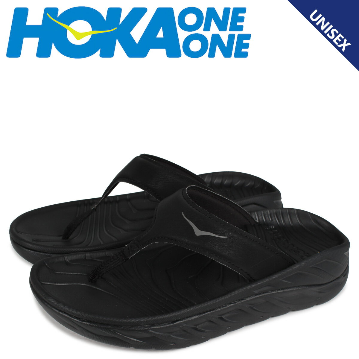 ホカオネオネ HOKA ONE ONE サンダル トングサンダル オラ リカバリー フリップ メンズ レディース 厚底 ORA RECOVERY FLIP ブラック 黒 1117910