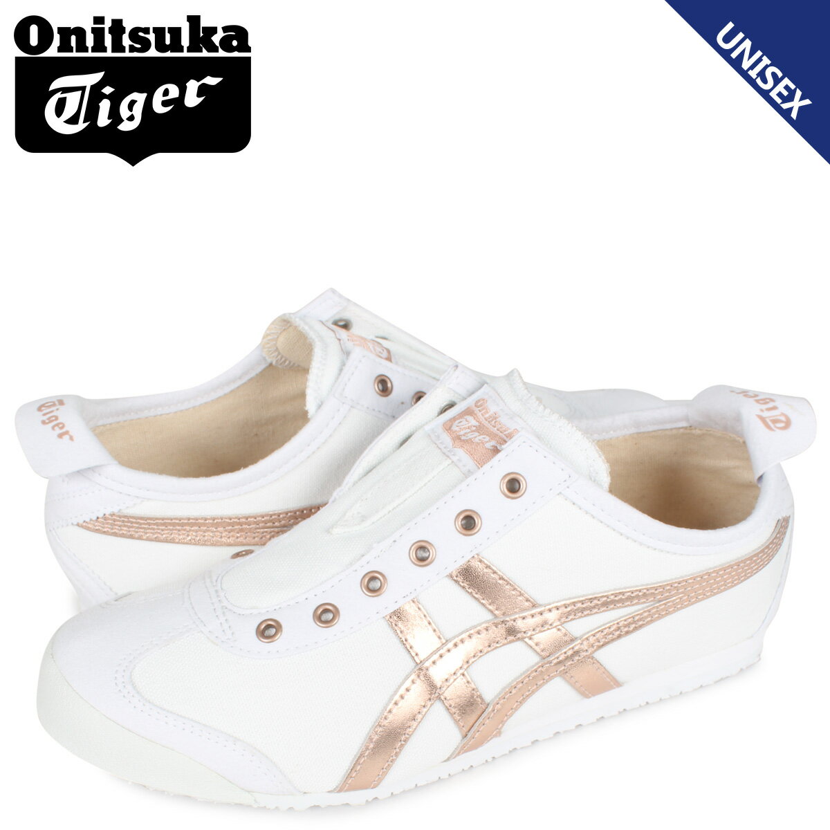 【最大1000円OFFクーポン】 オニツカタイガー Onitsuka Tiger メキシコ 66 スニーカー スリッポン メンズ レディース MEXICO 66 SLIP-ON ホワイト 白 1183A962-100