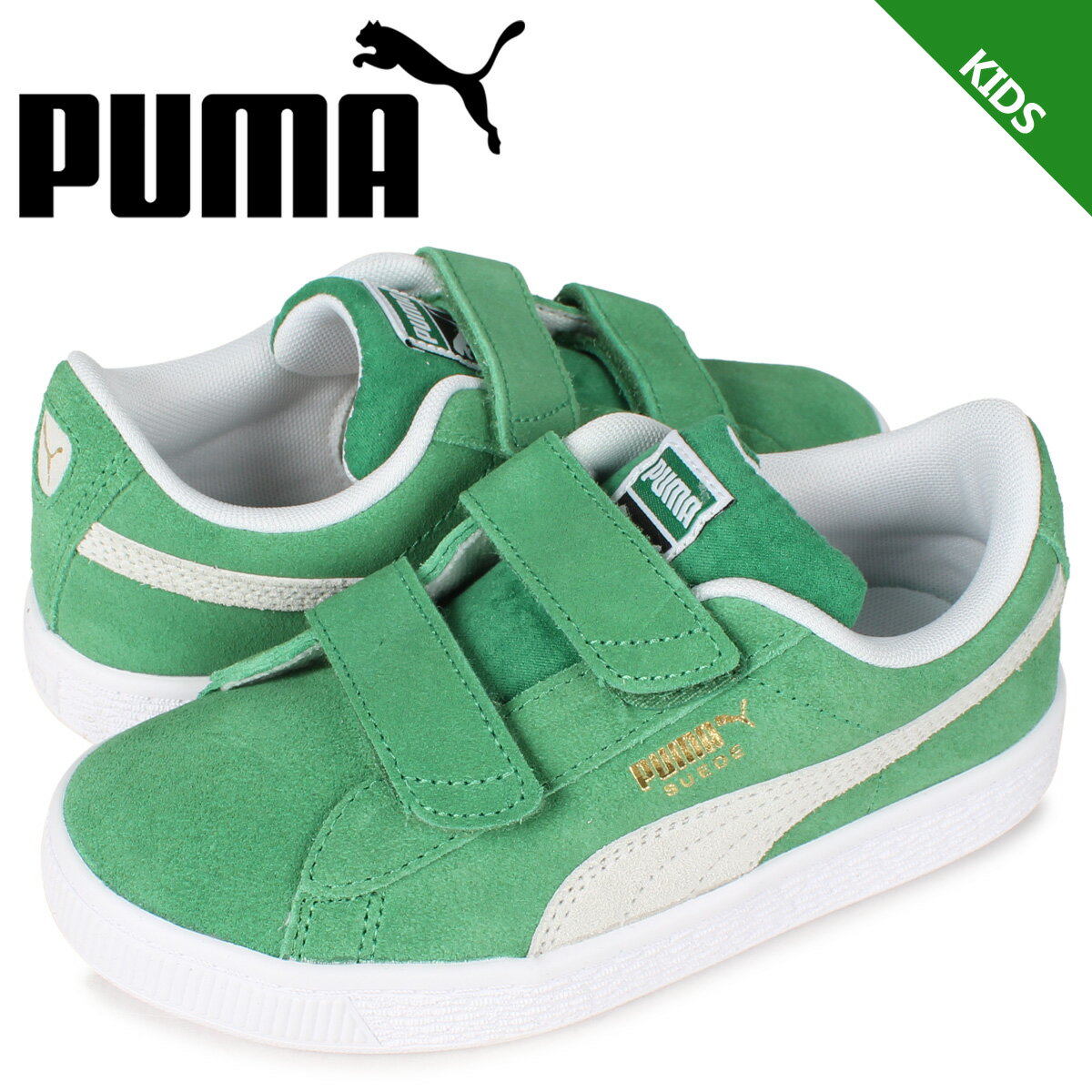 PUMA プーマ スウェード チームス V PS スニーカー キッズ スエード NBA ボストン セルティックス SUEDE TEAMS V PS グリーン 380567-02