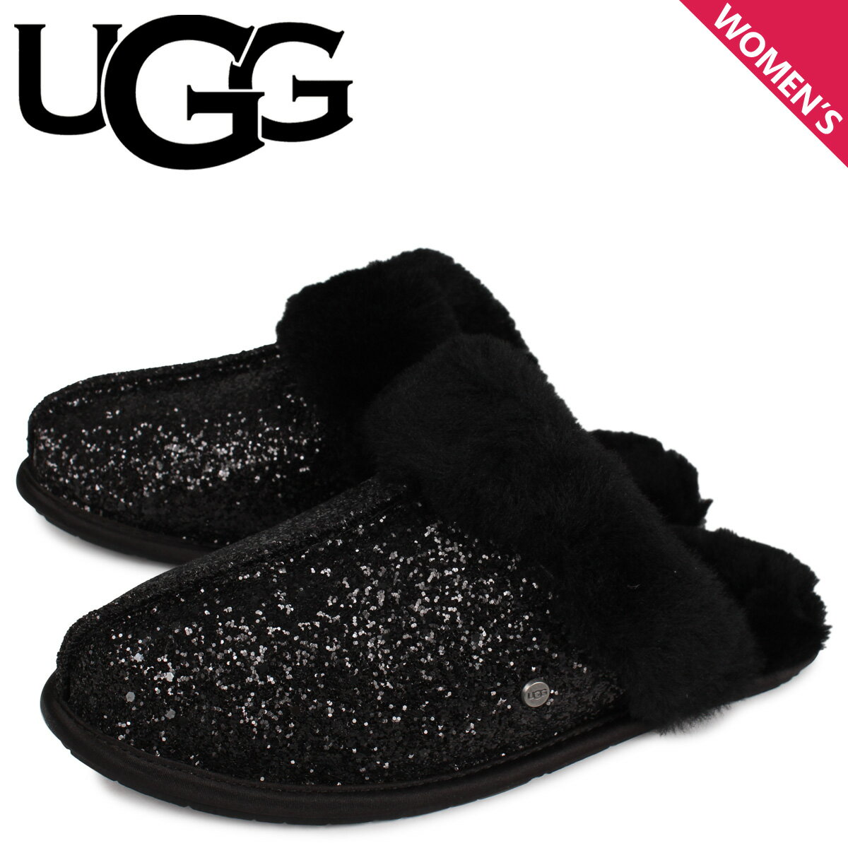 UGG アグ スリッポン スリッパ ルームシューズ スカフェット 2 コスモス レディース シープスキン SCUFFETTE II COSMOS ブラック 黒 1115911のサムネイル