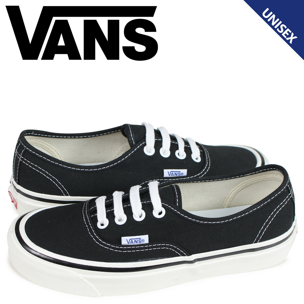 VANS ヴァンズ オーセンティック スニーカー メンズ レディース バンズ AUTHENTIC 44 DX ANAHEIM PACK ブラック 黒 VN0A38ENMR2