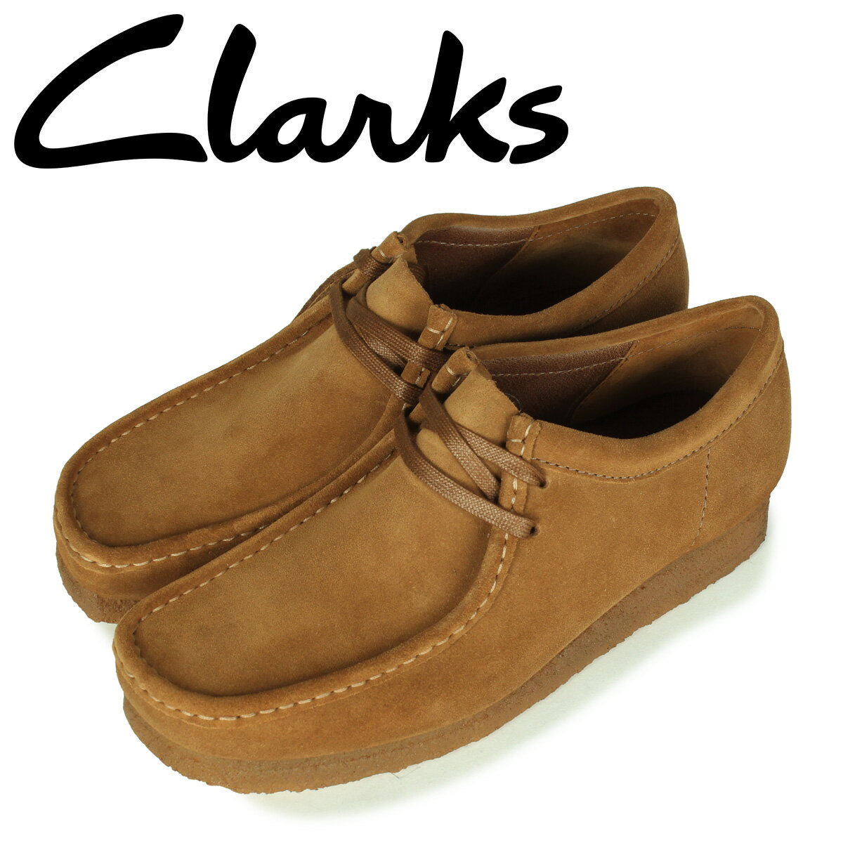  クラークス Clarks ワラビー ブーツ メンズ スエード WALLABEE BOOT ライト ブラウン 26155518