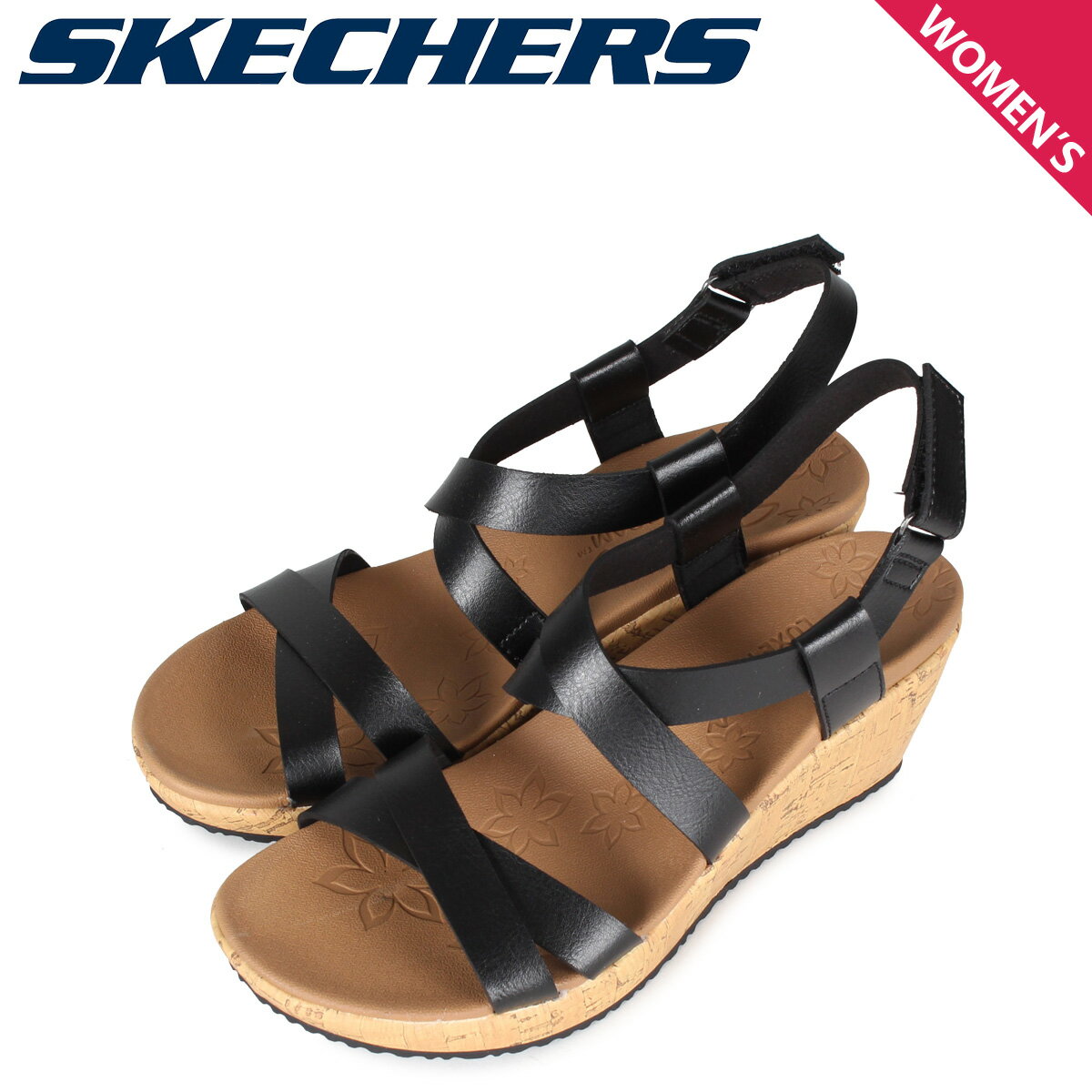 スケッチャーズ SKECHERS サンダル レディース 厚底 ビバリー BEVERLEE DANCE MOVES ブラック 黒 119087のサムネイル