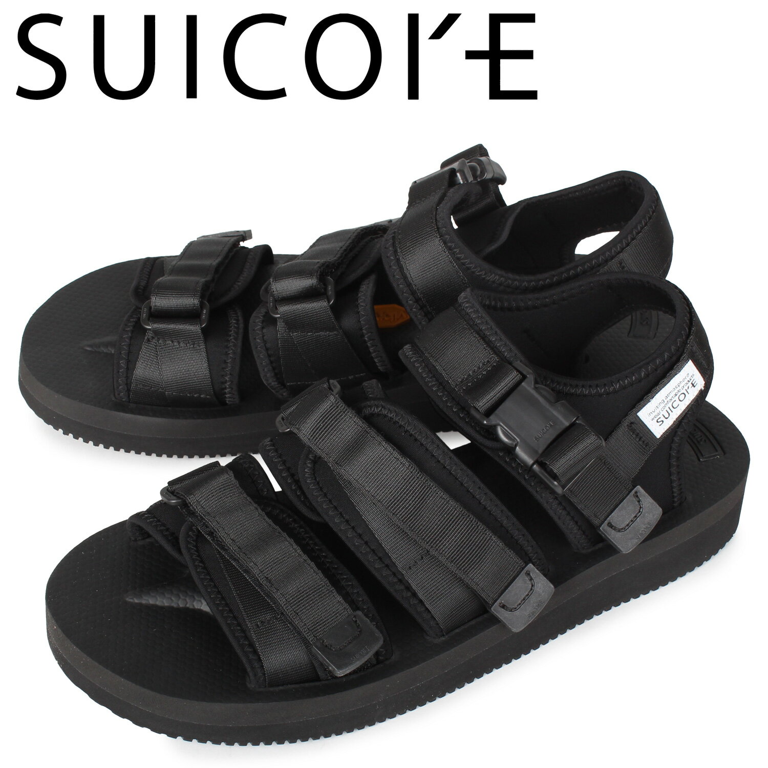 【最大1000円OFFクーポン配布中】 スイコック SUICOKE サンダル メンズ GGA-V ブラック 黒 OG-052V