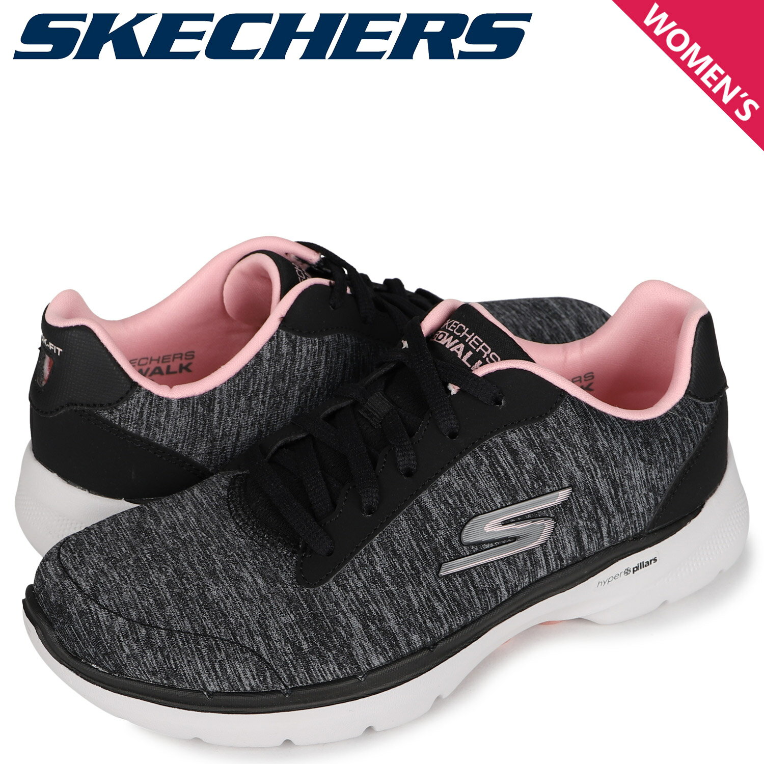 スケッチャーズ SKECHERS ゴーウォーク スニーカー レディース GO WALK 6 ブラック 黒 124506