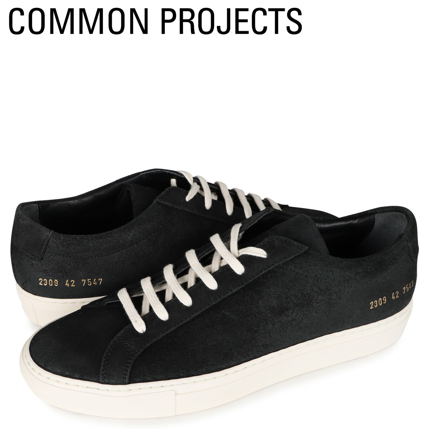  コモンプロジェクト Common Projects スニーカー アキレス ロー ワックスド スウェード ACHILLES LOW WAXED SUEDE ブラック 黒 2309-7547