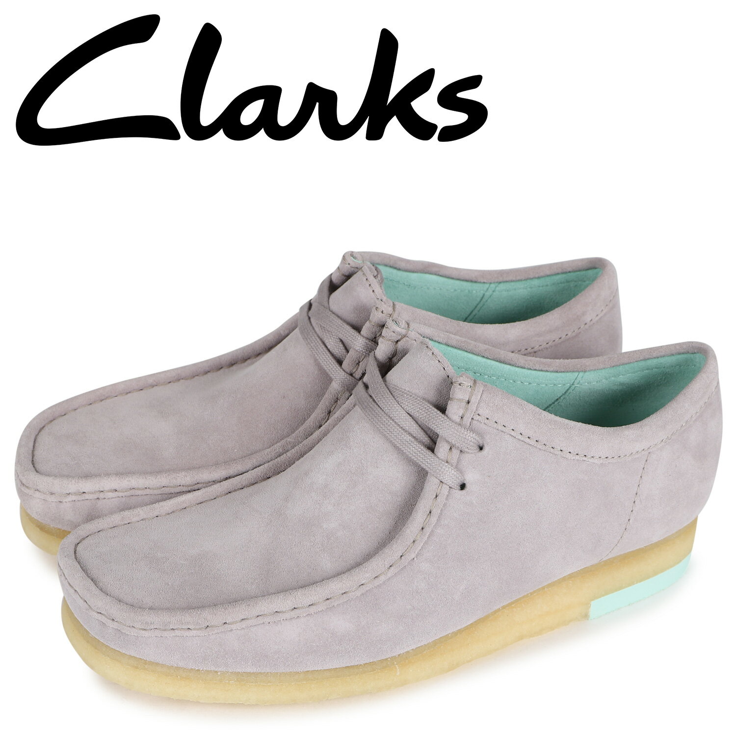 クラークス Clarks ワラビー ブーツ メンズ WALLABEE グレー 26160202