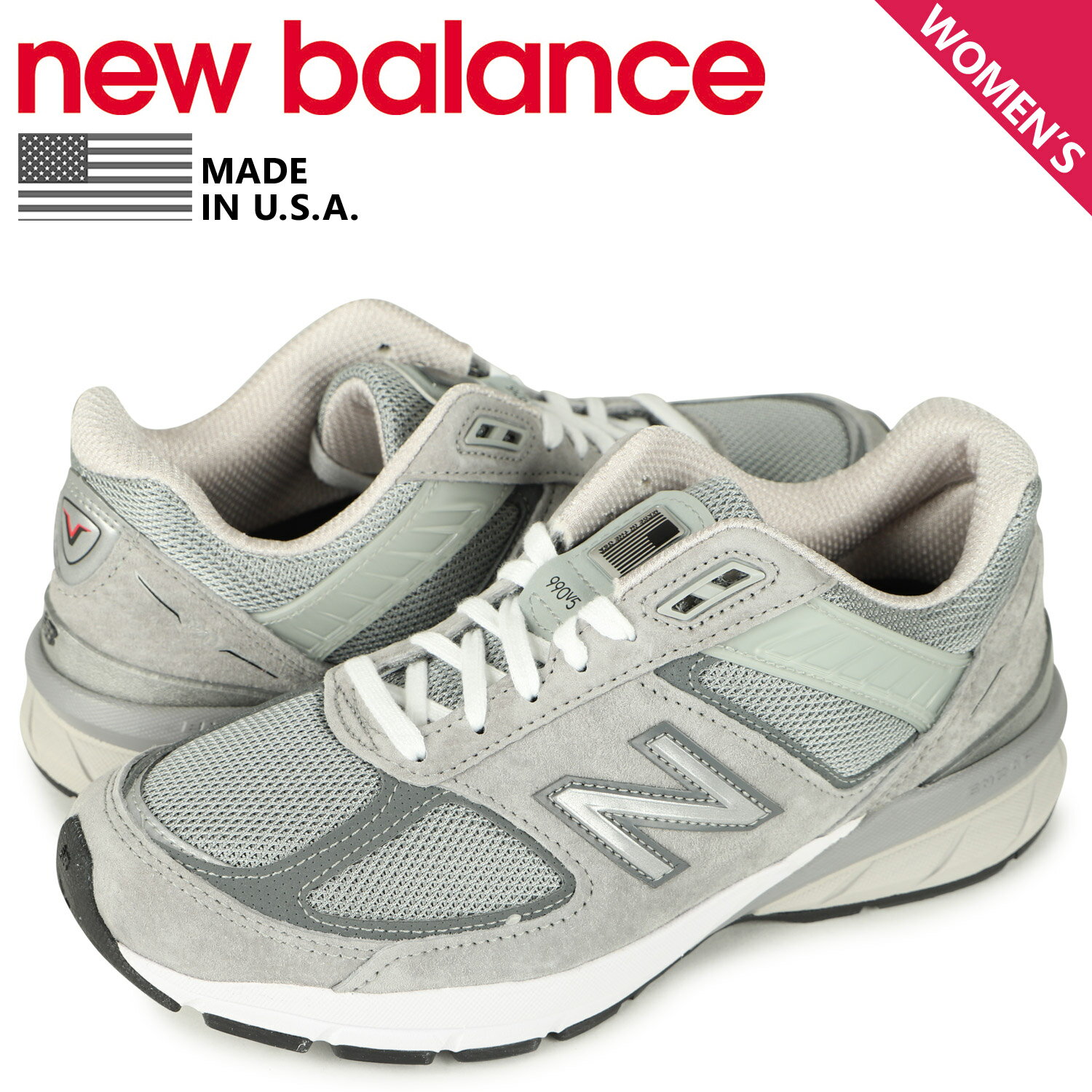 ニューバランス new balance 990 スニーカー レディース MADE IN USA グレ ...