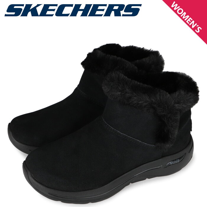 【最大1000円OFFクーポン配布中】 スケッチャーズ SKECHERS ブーツ ショート ゴー ウォーク アーチフィット チェリッシュ GO WALK レディース 撥水 ARCH FIT CHERISH ブラック 黒 144400