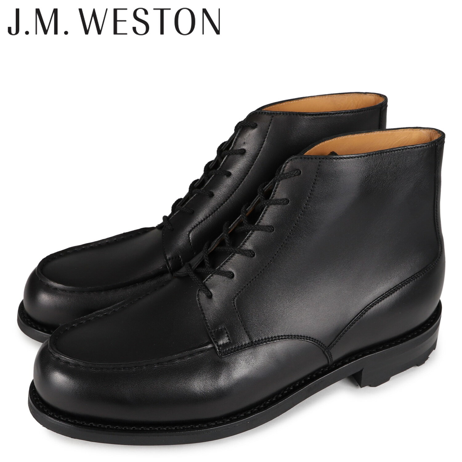 ジェイエムウェストン J.M.WESTON ブーツ ダービー ゴルフ ハイトップ メンズ 本革 GOLF HIGH TOP DERBY 321 Dワイズ ブラック 黒 1138FLZ3212Aのサムネイル
