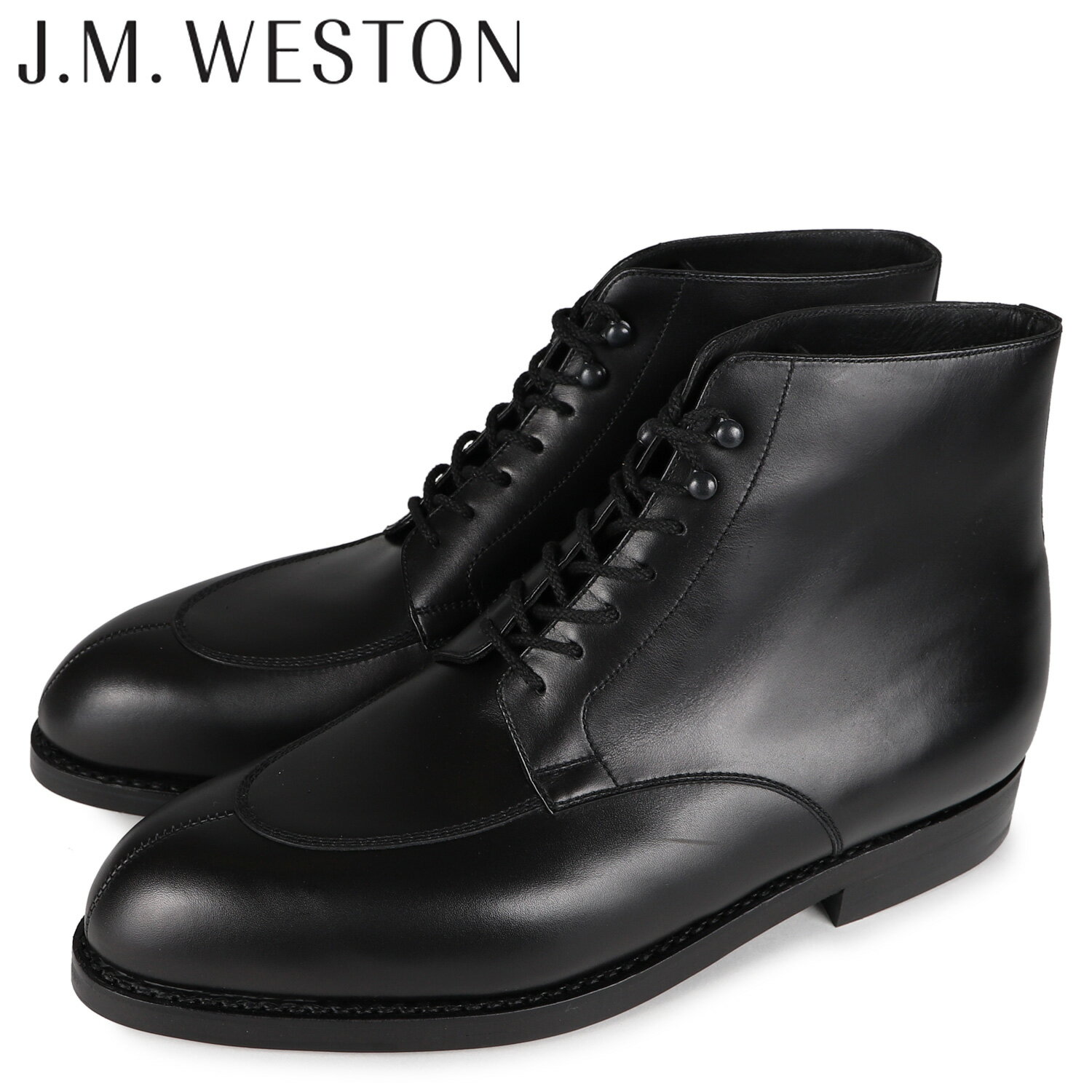 【 最大1000円OFFクーポン配布中 】 ジェイエムウェストン J.M.WESTON ブーツ ダービー ハーフハント ハイトップダービー メンズ 本革 HALF HUNT HIGH TOP DERBY 349 Dワイズ ブラック 黒 1123AVL3491Gのサムネイル