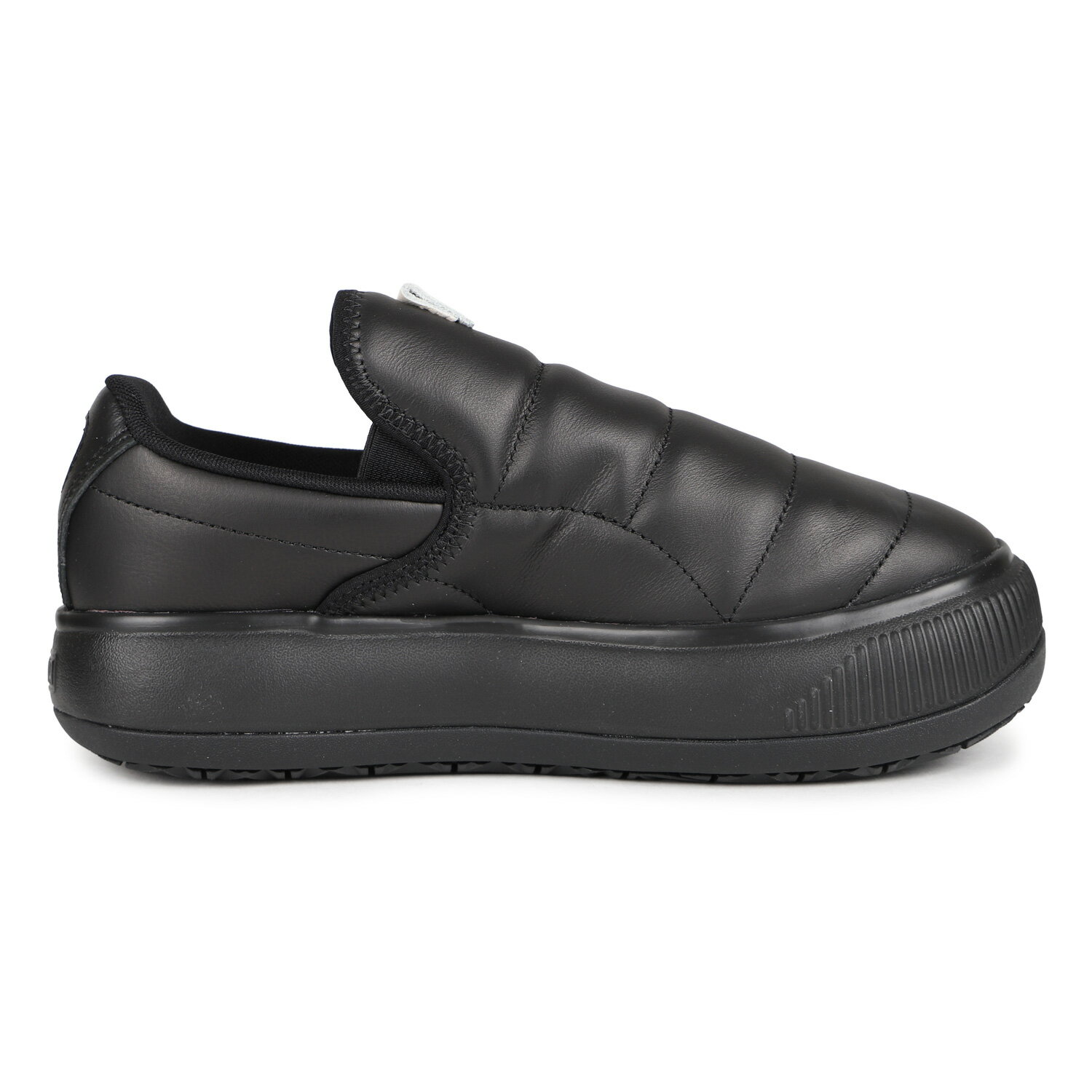 【最大1000円OFFクーポン配布中】 PUMA プーマ スウェード マユ スニーカー スリッポン レディース 厚底 スエード SUEDE MAYU SLIP-ON LEATHER ブラック 黒 384430-01