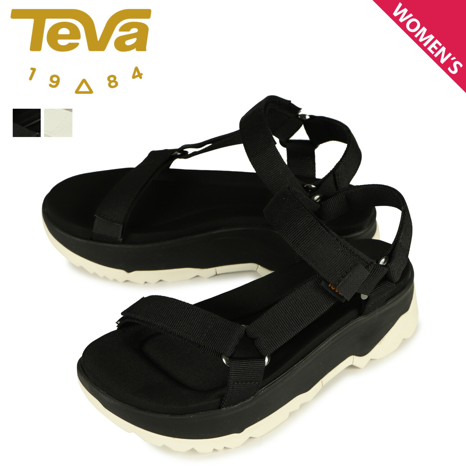 テバ サンダル レディース 【クーポンで最大1000円OFF！5/16 10:59まで】 Teva テバ サンダル ジャディト ユニバーサル レディース 厚底 JADITO UNIVERSAL ブラック ホワイト 黒 白 1117070