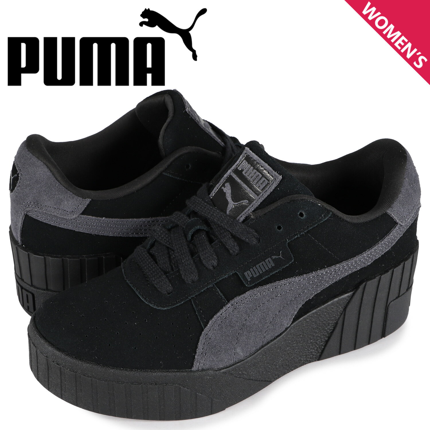 【最大1000円OFFクーポン配布中】 PUMA プーマ スニーカー カリ ウェッジ トーナル ウィメンズ レディース 厚底 CALI WEDGE TONAL WNS ブラック 黒 385248-03