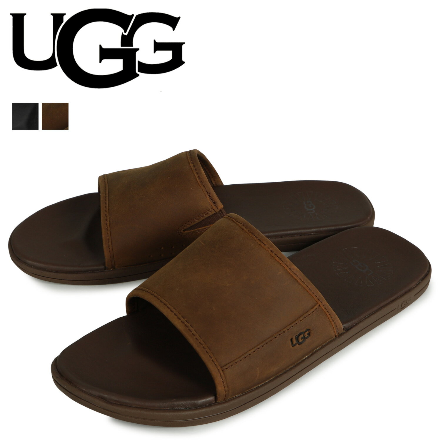 アグ サンダル （メンズ） 【クーポンで最大1000円OFF！5/16 10:59まで】 UGG アグ サンダル スライドサンダル シーサイド メンズ SEASIDE SLIDE ブラック ブラウン 黒 1117656