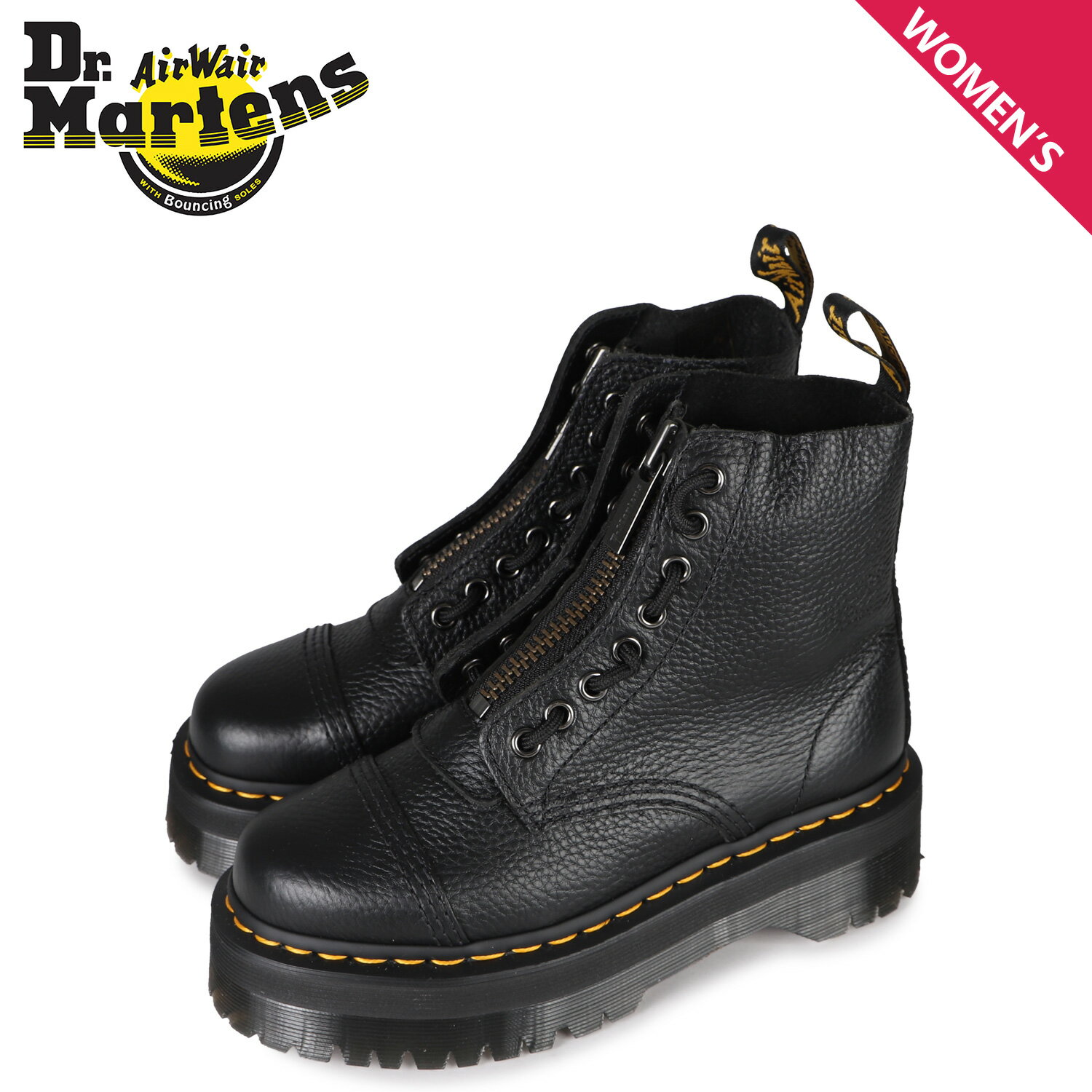 【クーポンで最大1000円OFF！5/16 10:59まで】 ドクターマーチン Dr.Martens ブーツ ジャングルブーツ シンクレア レディース 厚底 QUAD RETRO SINCLAIR ブラック 黒 22564001