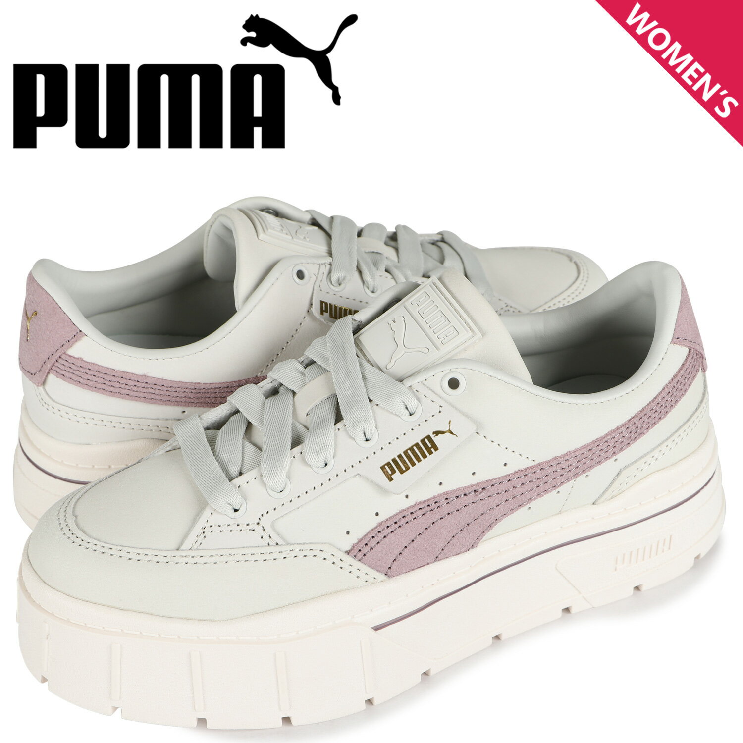 【クーポンで最大1000円OFF！5/7 10:59まで】 PUMA プーマ スニーカー メイズ スタック ウィメンズ レディース 厚底 MAYZE STACK WMNS ホワイト 白 384421-01