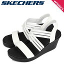 【クーポンで最大1000円OFF 5/7 10:59まで】 スケッチャーズ SKECHERS サンダル ウェッジサンダル ランブル オン レディース 厚底 RUMBLE ON DAY FLIRT ホワイト 白 119182