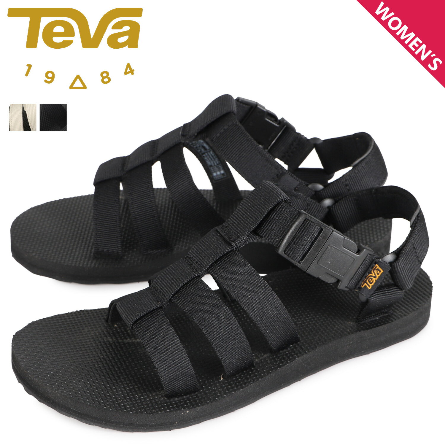 楽天スニークオンラインショップTeva テバ サンダル スポーツサンダル オリジナル ドラード レディース W ORIGINAL DORADO ブラック ホワイト 黒 白 1106854